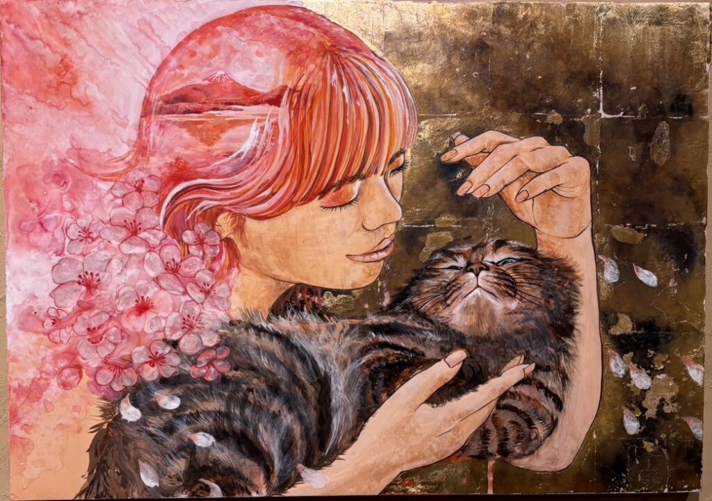 春深し/日本画/51.5×72.8/木本さき作/176,000円